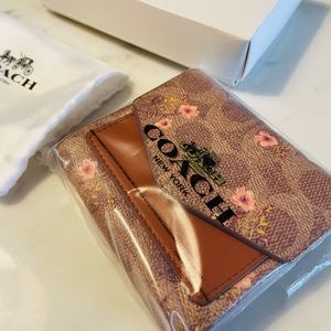 Coach Floral Print Small Wallet